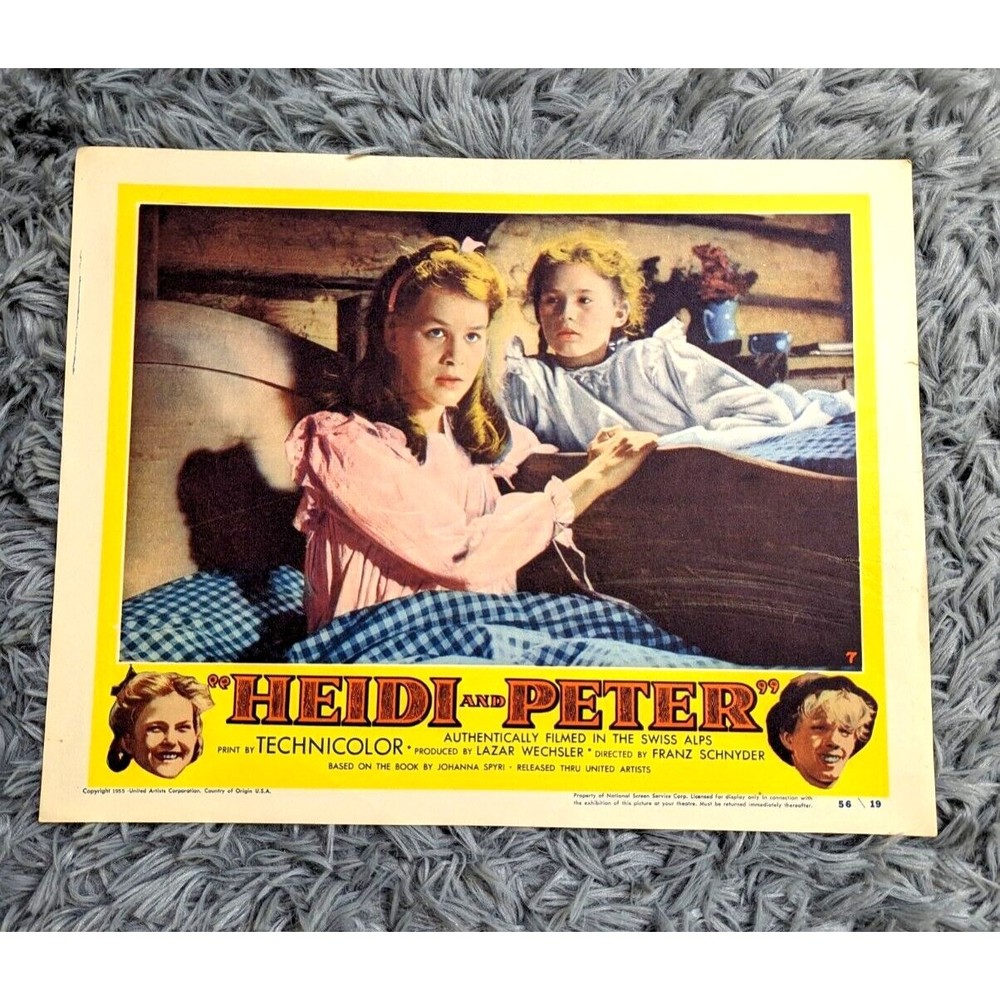 Heidi and Peter 1955 Lobby Card Movie Posters Swiss Drama Heinrich Gretler